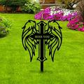 Stainless Steel Farmhouse Cross Decorative Garden Stake Perfect for Outdoor Garden Decor and Garden Art Metal decoration for Patio Lawn & Garden