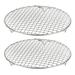 Uxcell 2pcs Round Cooking Rack 9.8-inch 304 Stainless Steel Cross Wire Barbecue Grill Net Racks with 20mm Legs