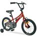 16 Kids Bike Modern Single Speed Toddler Bicycle with Training Wheels and Sturdy Frame Adjustable Kids Bicycle for Age 4-7 Years Red