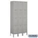 Salsbury 12 in. x 6 ft. x 12 in. 3 Wide Four Tier Standard Metal Locker - Gray - Assembled