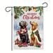 Christmas Dog Gard Flag 12x18 in Double Sided Merry Christmas Trees Farmhouse Winter Holiday Outside rations Yard Flag