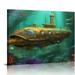 Nawypu Nautilus Jules Verne Submarine Poster Canvas Painting Print Wall Art PictureCanvas Painting Posters Poster for Room Aesthetic Posters & Prints on Canvas Wall Art Poster for Room