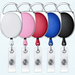 Retractable Badge Holder Carabiner Reel Clip On ID Card Holder Pack of 5 Assorted Colors