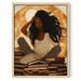 Nawypu African American Boho Wall Art Black Women Art Framed Book Lover Art Black Girl Canvas Print Canvas Art Wall Decor Woman Reading Book Art African American Girl Boho Posters