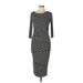 Bailey 44 Casual Dress - Sheath: Black Stripes Dresses - Women's Size Large