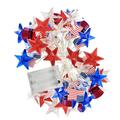 Usa Star with Usa Flag String Lights July 4Th Independence Day Decorative Led String Lights Battery Operated Led String Lights with Remote for July 4Th Decor Stripes Movie Party Favors Light Bulb Led