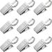 Pack of 10 Stainless Steel Clips Curtain Hooks Stainless Steel Curtain Rings W Metal Caps Bag Hooks for Tables Large Hooks for Wall Hanging Removable Hooks Metal Wreath Stand Holder Ceiling Hooks