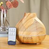 Deyared Humidifiers for Bedroom Bedroom Silent Humidifier Sharp Mouth Wood Grain Hollow Aroma Diffuser 400ML Remote Humidifier on Clearance