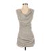 Bailey 44 Casual Dress - Bodycon Cowl Neck Sleeveless: Gray Solid Dresses - Women's Size X-Small