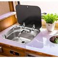 Oukaning RV Caravan Camper Kitchen 304 Stainless Steel Inset Sink Basin Sink