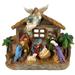 Battery Operated Lighted Resin Nativity Stable with Figurines 12.4 Inch