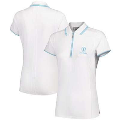 The 152nd Open Royal Troon Glenmuir Stella Mesh Shoulder Panel Polo - Weiß - Damen Image