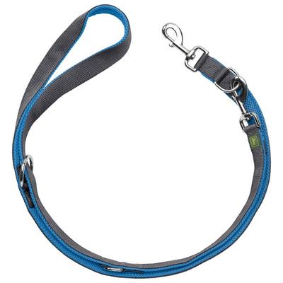 Hunter - Verstellbare Führleine Maldon - Hundeleine Gr Länge max. 200 cm - Breite 2,0 cm blau/grau Image