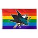 WinCraft San Jose Sharks 3' x 5' Single-Sided Deluxe Team Pride Flag
