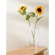 Moss & Sweetpea Set of 2 Artificial Sunflower Single Stems - Yellow, Yellow