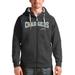 Men's Antigua Charcoal Los Angeles Chargers Wordmark Victory Full-Zip Hoodie