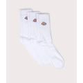 Dickies Mens Three Pack of Valley Grove Embroidered Socks - Colour: WHX White - Size: 9-12