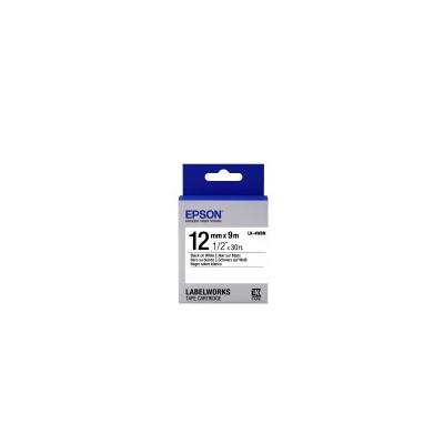 Epson Etikettenkassette LK-4WBN - Standard schwarz auf weiß 12mmx9m