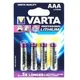 Varta 4x AAA Lithium Einwegbatterie