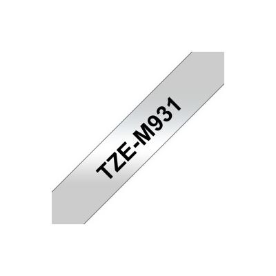 Brother TZE-M931 Etiketten erstellendes Band schwarz auf silber