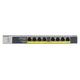 NETGEAR GS108LP Unmanaged Gigabit Ethernet (10/100/1000) Power over (PoE) 1U Schwarz, Grau