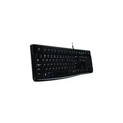 Logitech K120 Corded Keyboard Tastatur USB Russisch Schwarz