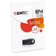 Emtec D250 Mini USB-Stick 64 GB USB Typ-A 2.0 Schwarz