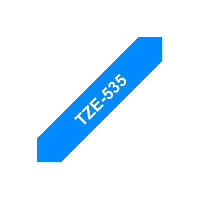 Brother TZE-535 Etiketten erstellendes Band Weiss auf Blau