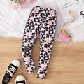 Young Girl Heart Panda Print Leggings