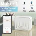 Marklife M Label Printer White Mini Portable Thermal Printer Can Be Used For Multiple Creative Label Templates On Mobile Phones Easy To Use For Office