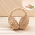 pc Womens Solid Color Foldable And Portable Fashionable And Versatile Plush Ear Muffs For Warmth