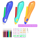 Childrens Electric Spray Paint Pen USB Charging Graffiti Paint Pen Set DIY Creative Painting Toys Washable Paint Brush MultiColor Pen Childrens Painti