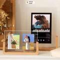 Acrylic Photo Frame With Wooden UShaped Base Inch Picture Display Stand Certificate Frame Creative Design