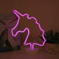 pc Pink Unicorn Neon Light BatteryUsb Operated Led Table Lamp Suitable As Girls Gift Home Decor Room Wedding Birthday Party Supplies Cute Accessory Ba