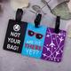 pcs Airplane Route Red Glasses Design Pvc Luggage Tag Creative Backpack Hangtag Business Travel Tag To Prevent Loss