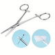 pc Curved Straight Piercing Pliers Stainless Steel Locking Tweezer Clamps For Fishing Forceps Tattoo Body Piercing