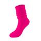 pair Pink Solid Pile Socks Design Sense Over Knee Socks Fashionable Cute Breathable Absorbent Not Stuffy Pile Knee High Socks For Women