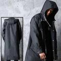 pc Adult WindbreakerStyle Raincoat With Windproof Hood Rope And Lengthened Rain Cape Mens Waterproof Durable LongSleeved Raincoat Casual LooseFit For