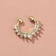 pc Alloy Faux Diamond Nose Hoop Ring No Piercing Nose Stud Body Piercing Jewelry