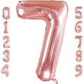 Inch Big Rose Gold Balloon Number Large Foil Helium Number Balloons Jumbo Giant Happy Birthday Party Decorations Huge Mylar Anniversary Party