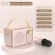 pc Retro Style Speaker Mini Portable Classical Retro Music Player Type C Wireless Karaoke Microphone With Speaker Stereo For Singing