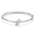 Kate Spade Jewelry | Kate Spade Silver Sailor’s Knot Hinge Bangle | Color: Gray/Silver | Size: Os