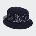 Adidas Accessories | Adidas Navy Blue Logo Bucket Hat Fleece Polyester One Size Women’s | Color: Blue | Size: Os