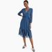 J. Crew Dresses | J.Crew Point Sur Faux-Wrap Dress In Lurex Chiffon Dress | Color: Blue | Size: 2
