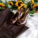 Gucci Shoes | Gucci Brown Leather Open Toe Pumps | Color: Brown | Size: 38