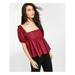 Anthropologie Tops | En Saison Wear To Work Babydoll Top | Color: Red | Size: M