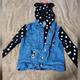 Disney Jackets & Coats | Disney Junior Minnie Mouse Girls Denim Jean Jacket Size 6 | Color: Blue/White | Size: 6g