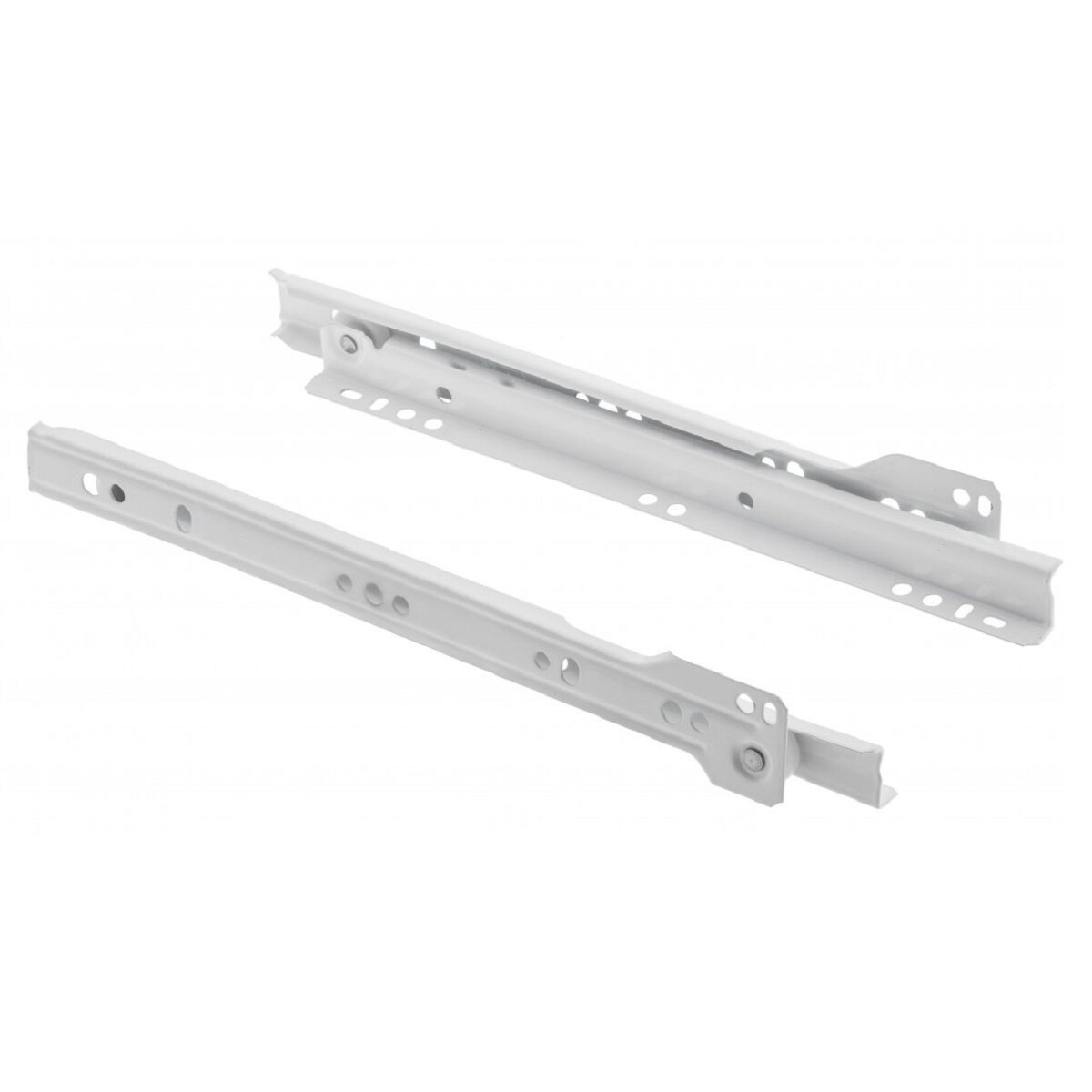 MS Beschläge 4-teilig Schubladenschienen Weiß Paar Rollschubführungen 20kg Traglast 550mm Image