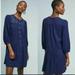 Anthropologie Dresses | Blue Anthropologie Dubois Embroidered Button Down Tunic Dress | Color: Blue | Size: 8