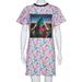 Louis Vuitton Dresses | - Louis Vuitton Pink Printed Cotton Sweatshirt Dress | Color: Pink | Size: 2